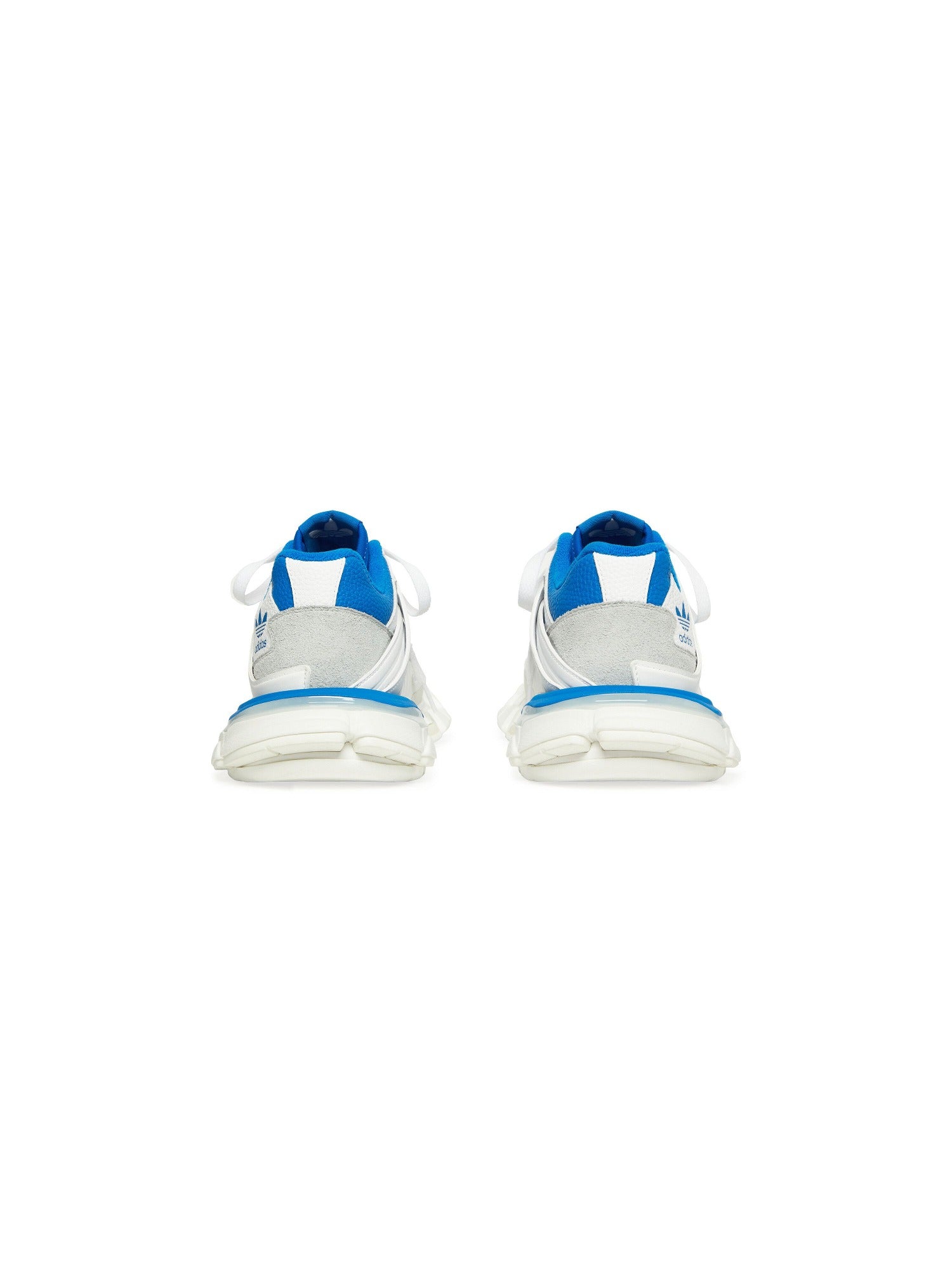 Balenciaga x Adidas Track Forum Low Top white & blue Sneakers - White & Blue