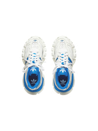 Balenciaga x Adidas Track Forum Low Top white & blue Sneakers - White & Blue