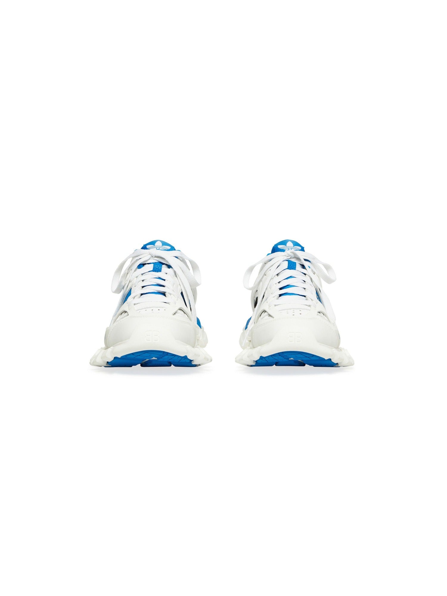 Balenciaga x Adidas Track Forum Low Top white & blue Sneakers - White & Blue