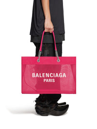 Duty Free fuchsia & white Large Tote Bag - Fuchsia & White