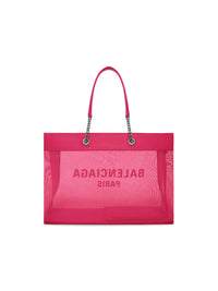 Duty Free fuchsia & white Large Tote Bag - Fuchsia & White