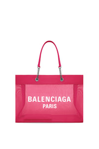 Duty Free fuchsia & white Large Tote Bag - Fuchsia & White