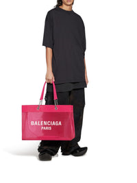 Duty Free fuchsia & white Large Tote Bag - Fuchsia & White