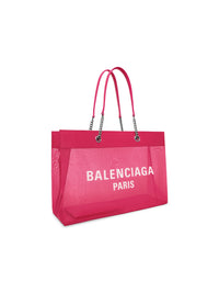 Duty Free fuchsia & white Large Tote Bag - Fuchsia & White