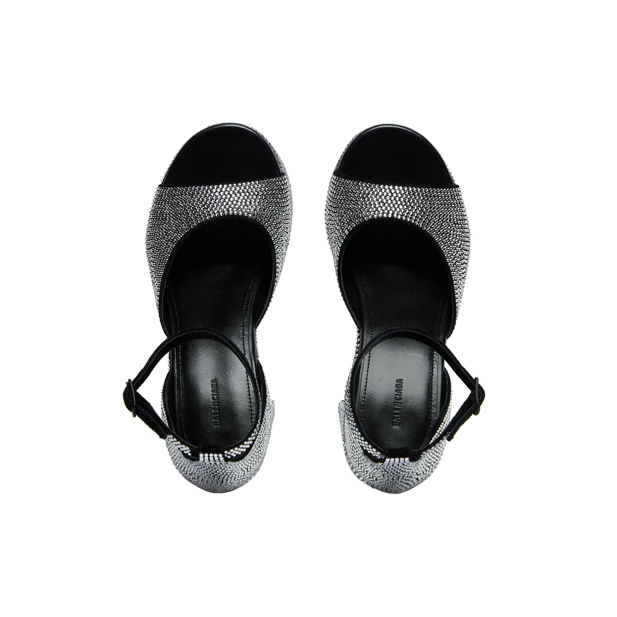 Camden 160 Sandals With Rhinestones - Black & Crystal