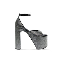 Camden 160 Sandals With Rhinestones - Black & Crystal