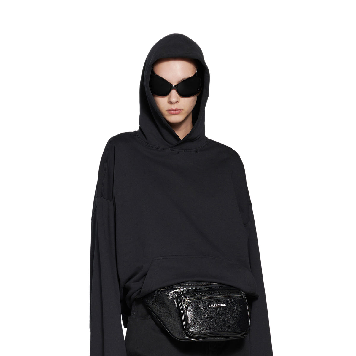 Balenciaga Hoodie - Washed Black & White
