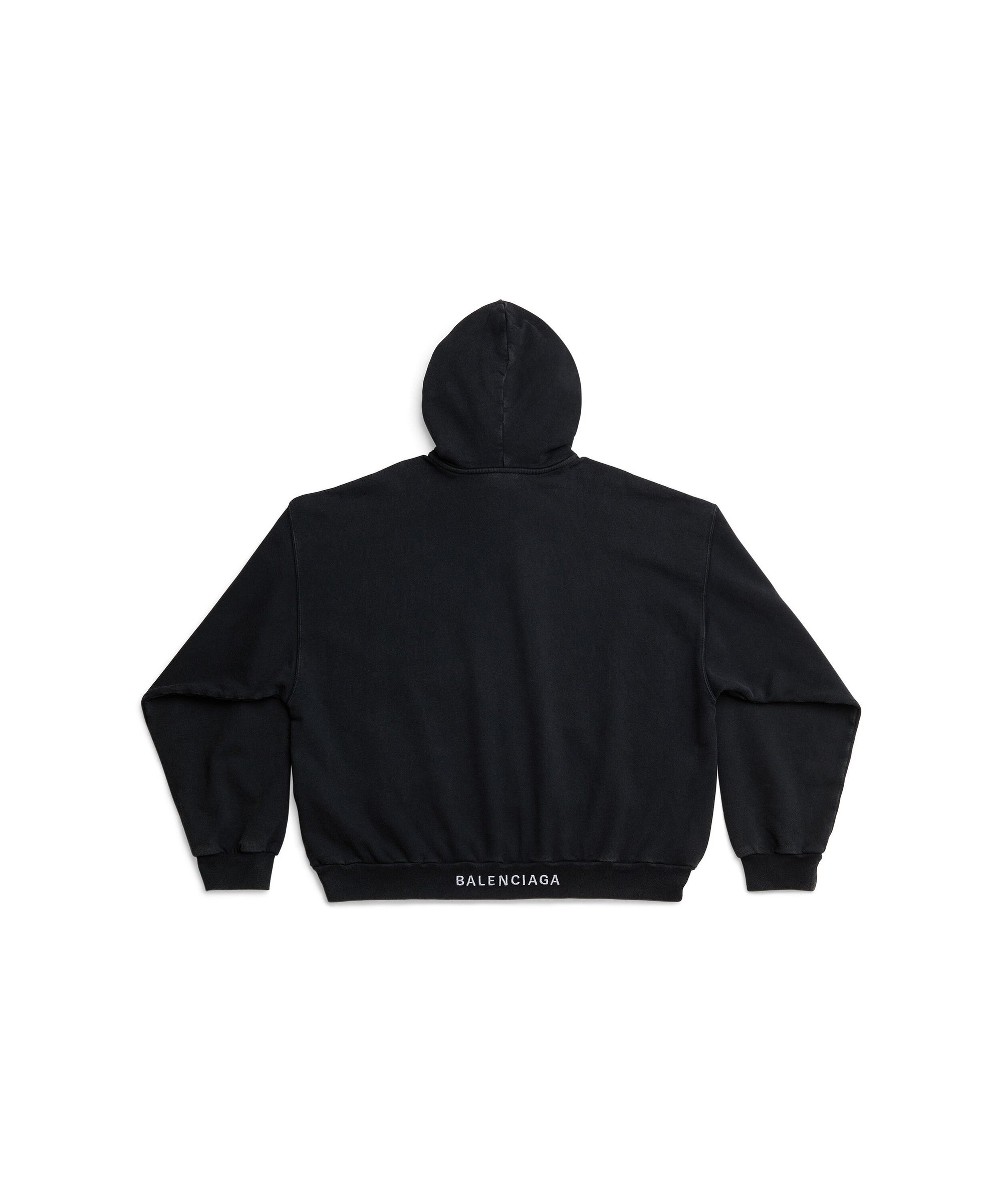 I Love Hoodie - Washed Black & White