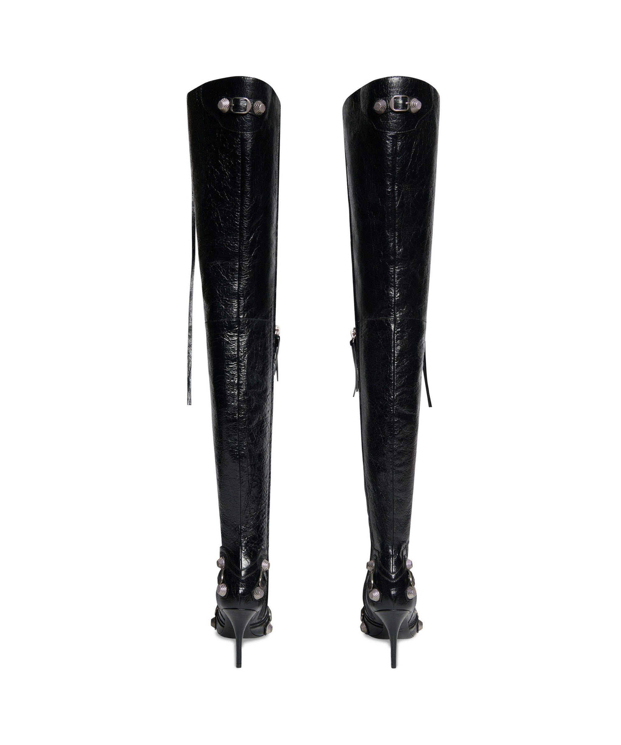 Cagole Over-The-Knee 90 Boots - Black & Aged Nikel