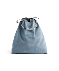 Crush Tote Bag Medium - Denim Blue