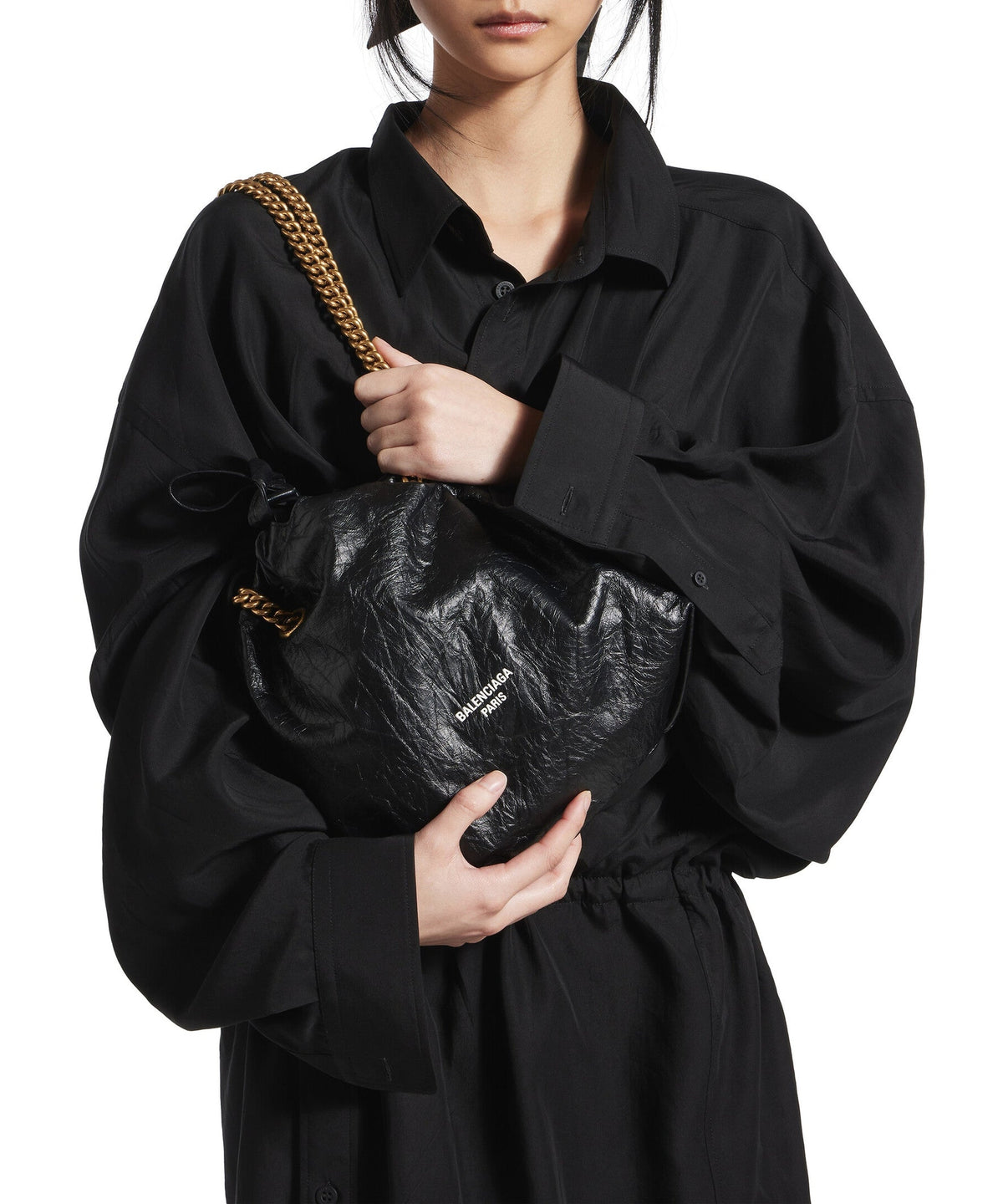 Crush Tote Bag Small - Black