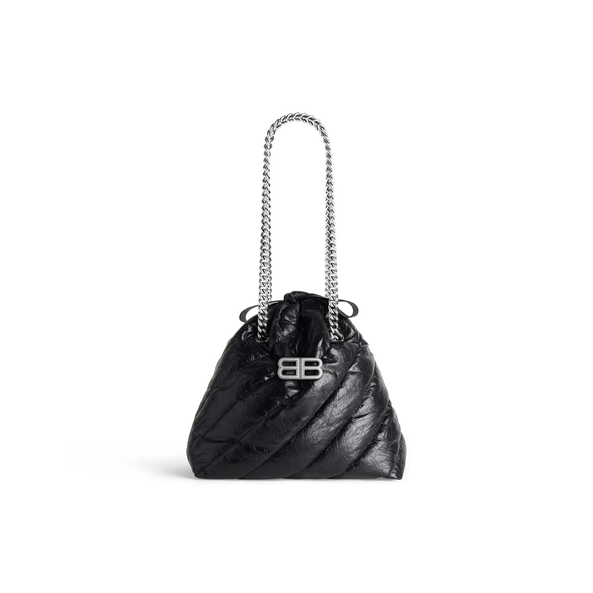 Crush Small Tote Bag Quilted - Black