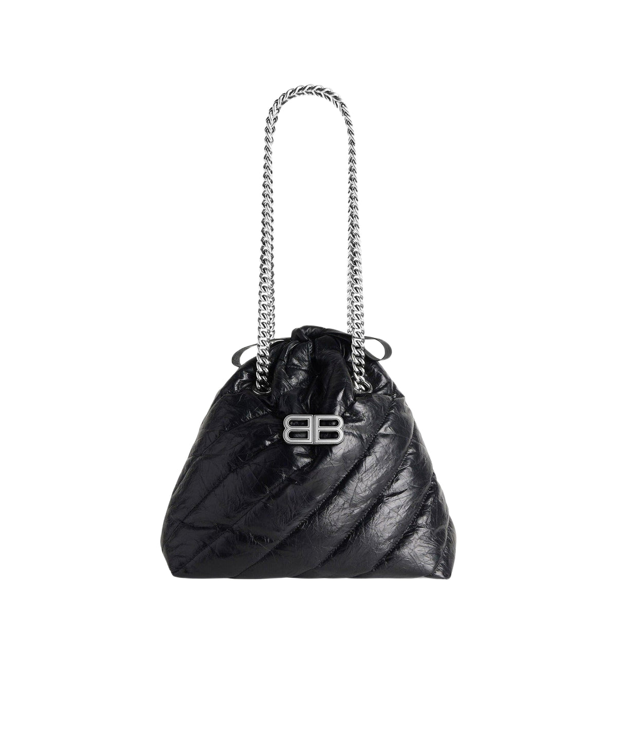 Crush Small Tote Bag Quilted - Black