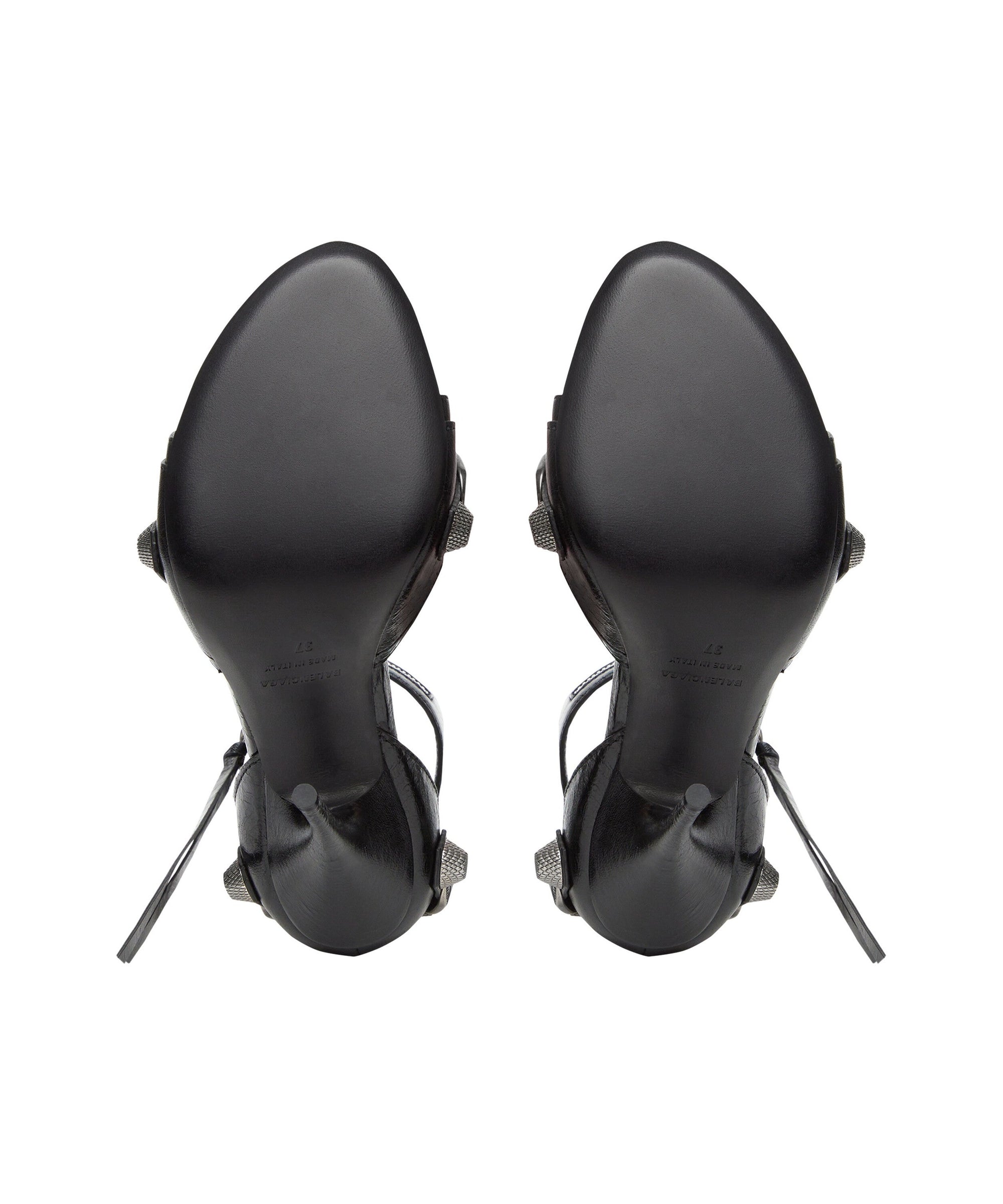 Cagole 110 Sandals - Black & Silver