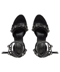 Cagole 110 Sandals - Black & Silver