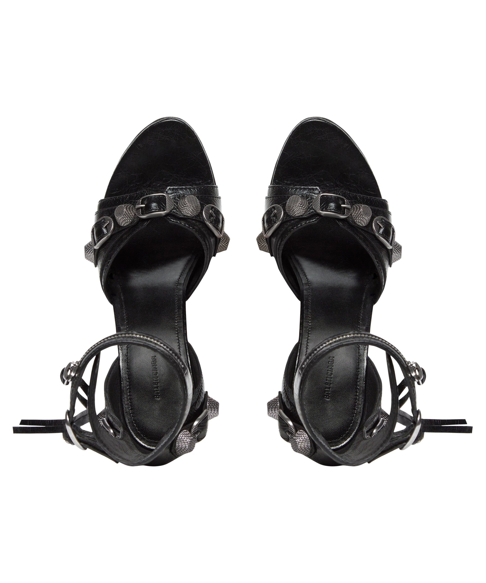 Cagole 110 Sandals - Black & Silver