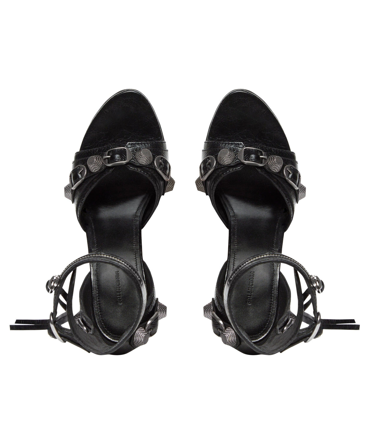 Cagole 110 Sandals - Black & Silver