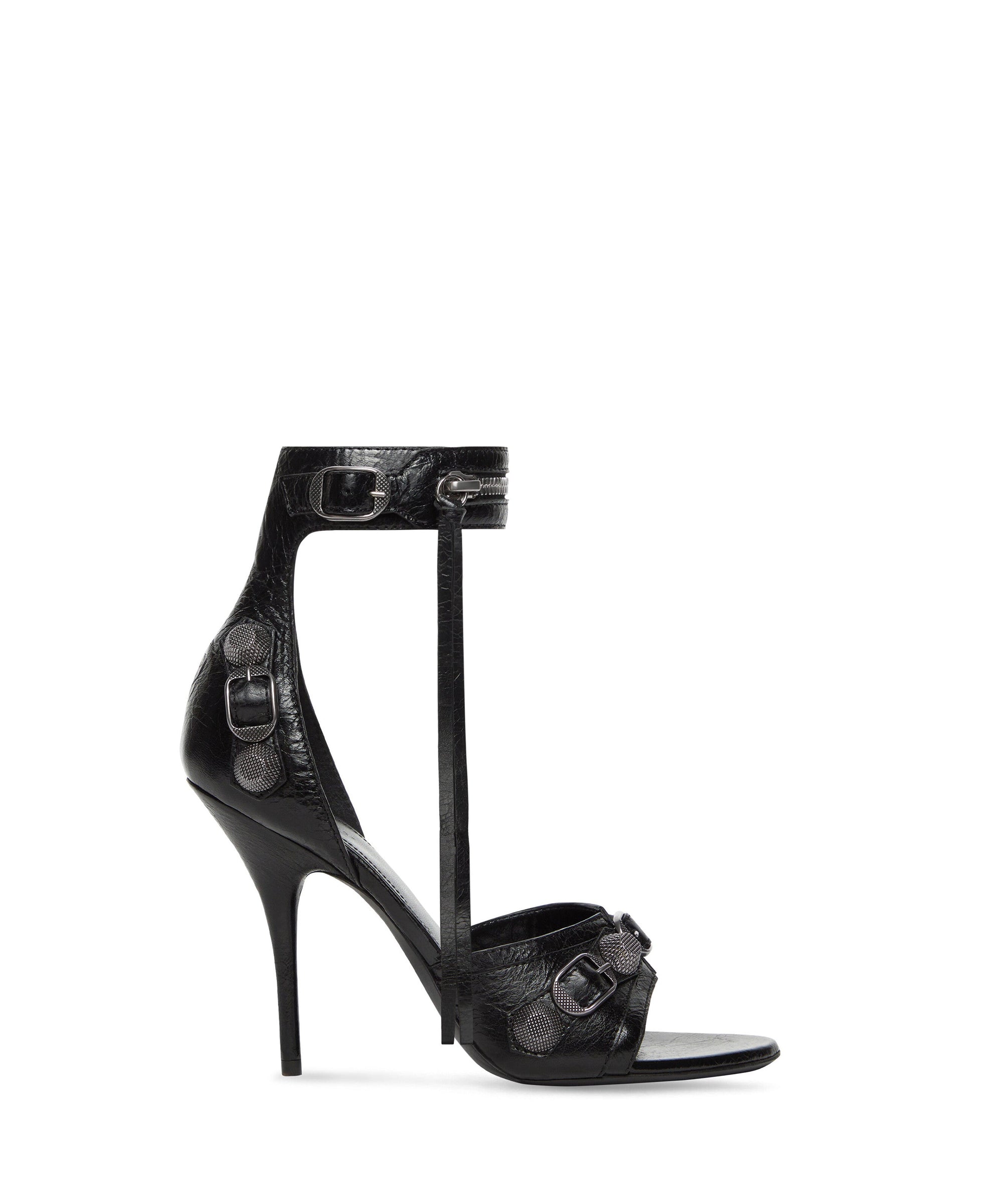 Cagole 110 Sandals - Black & Silver