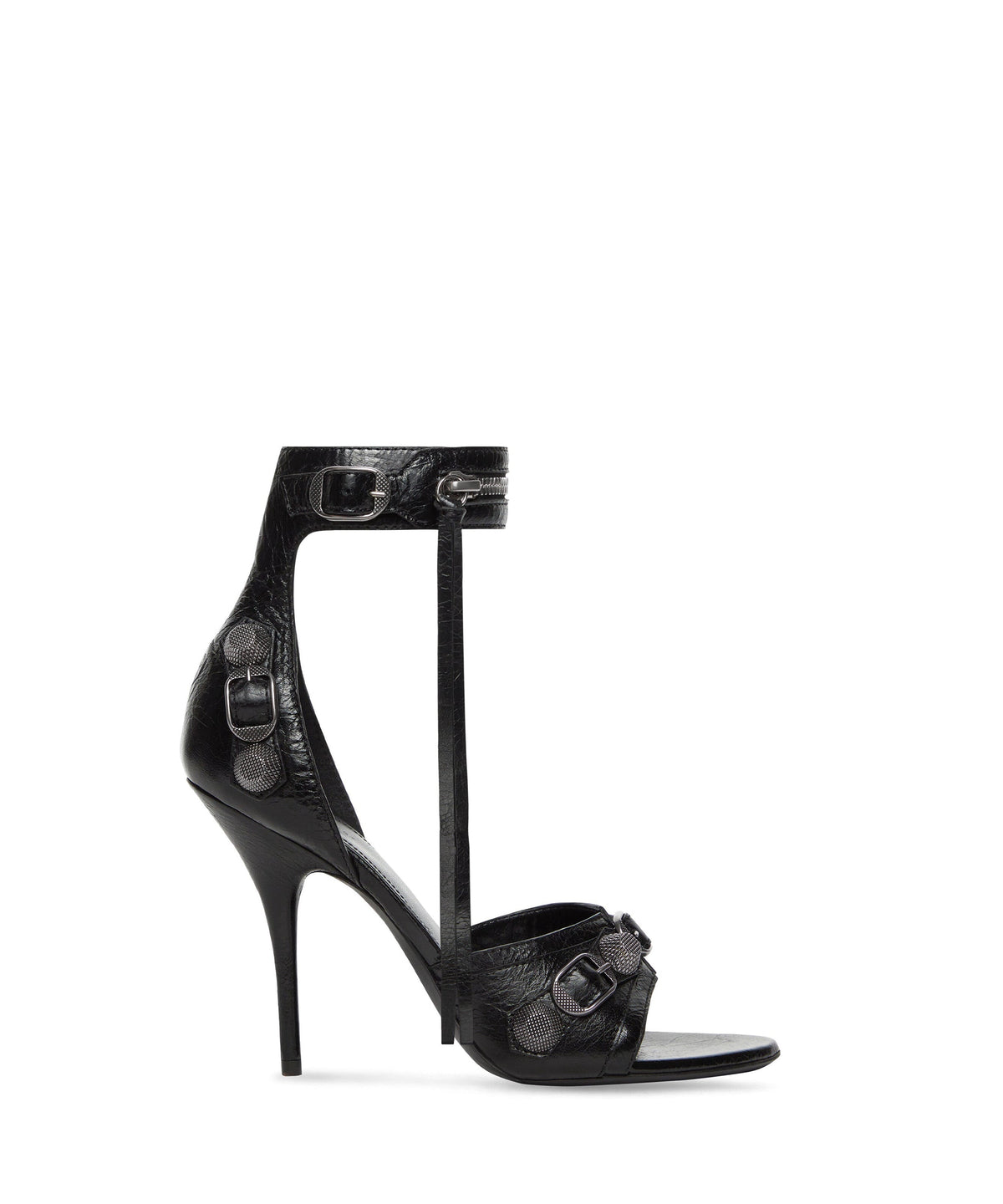 Cagole 110 Sandals - Black & Silver