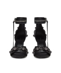 Cagole 110 Sandals - Black & Silver