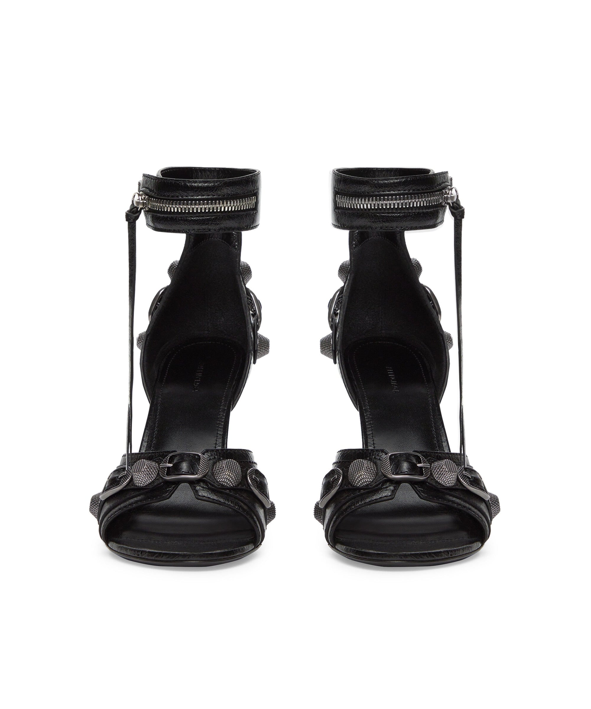 Cagole 110 Sandals - Black & Silver