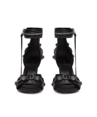 Cagole 110 Sandals - Black & Silver
