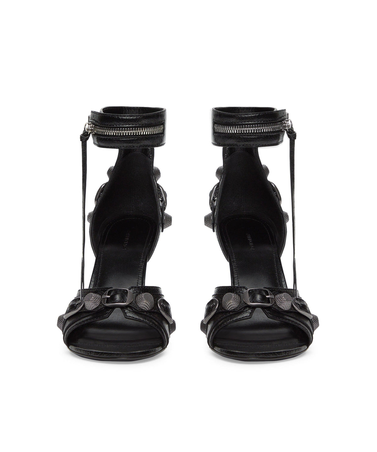 Cagole 110 Sandals - Black & Silver