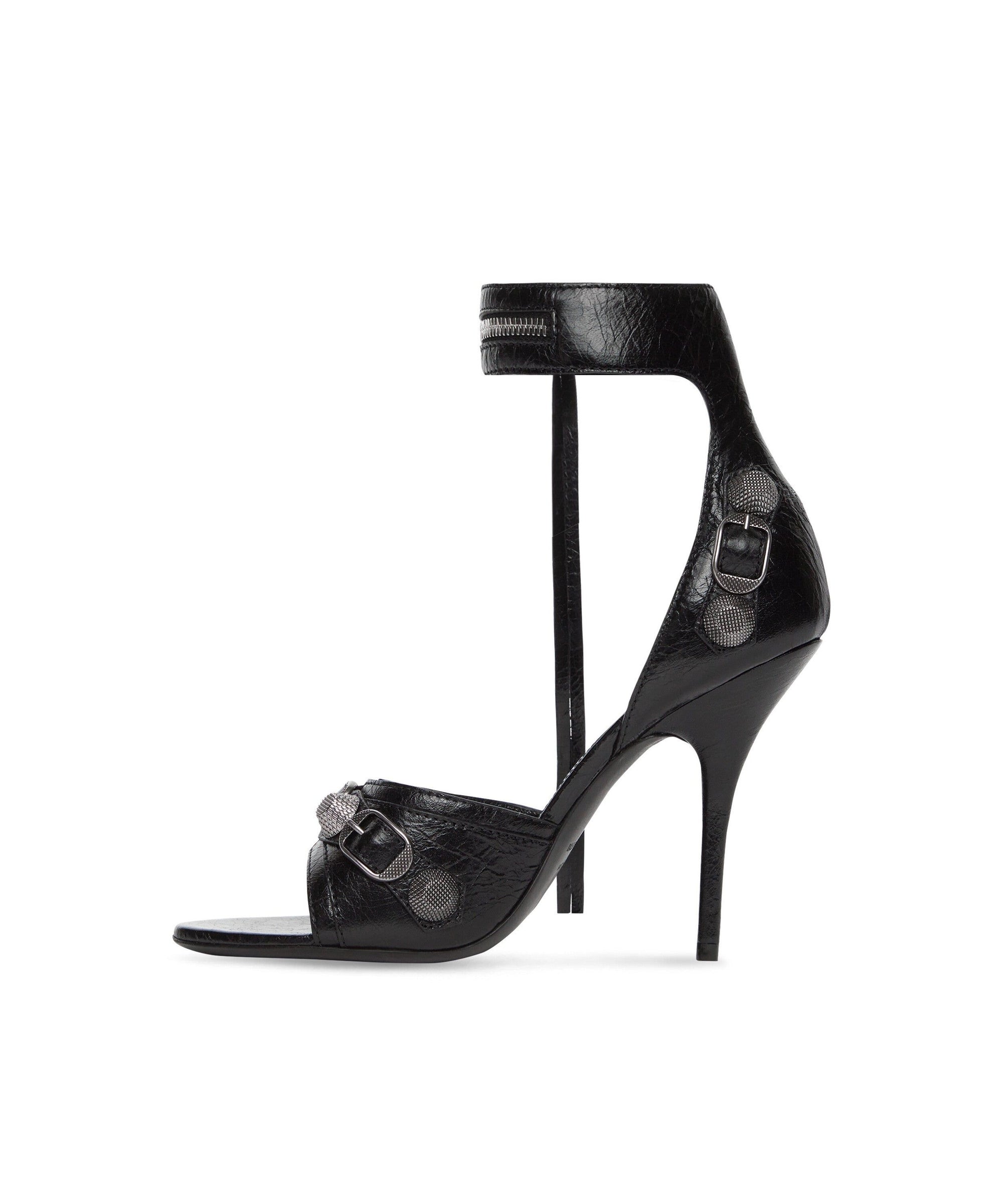 Cagole 110 Sandals - Black & Silver