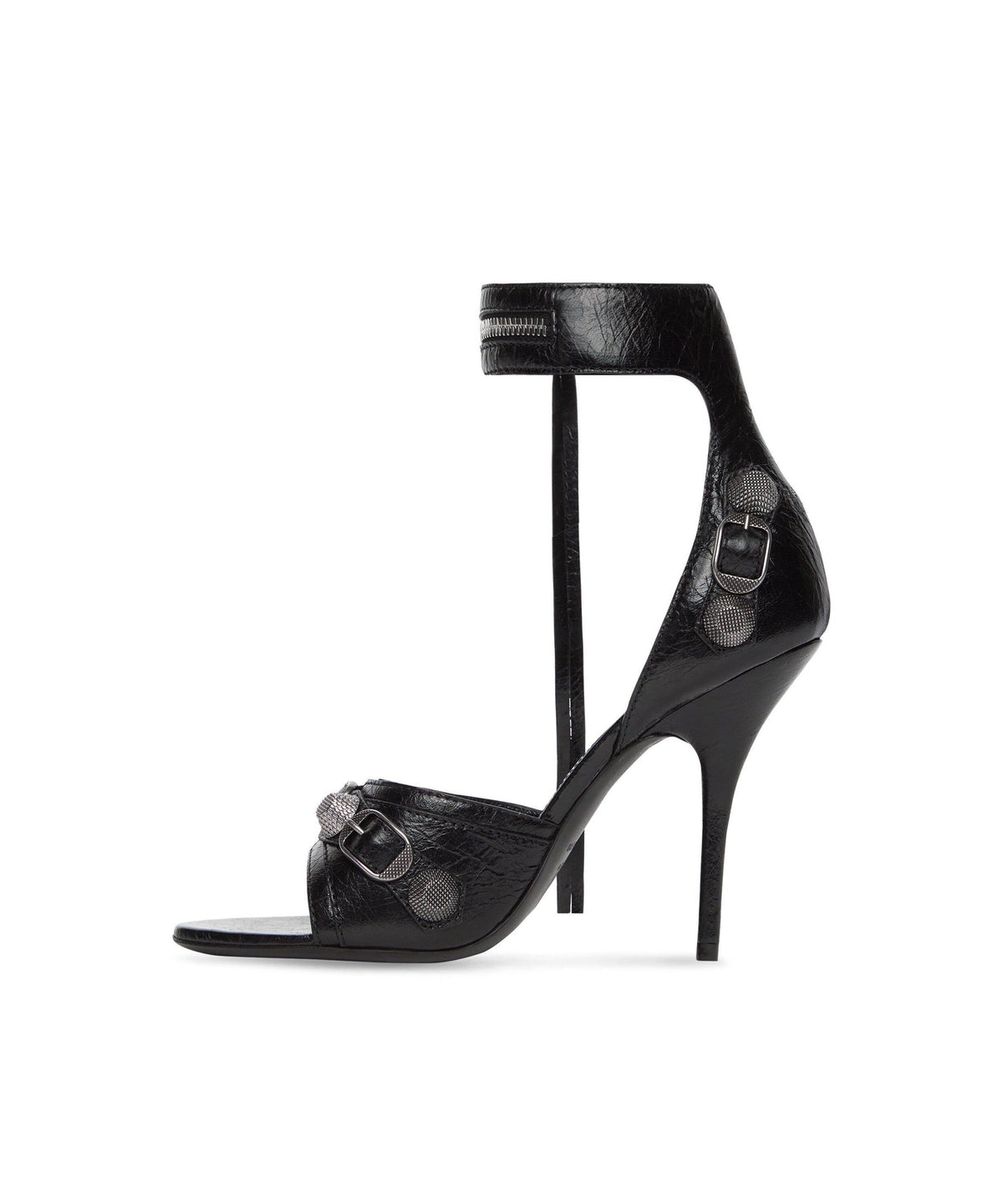 Cagole 110 Sandals - Black & Silver