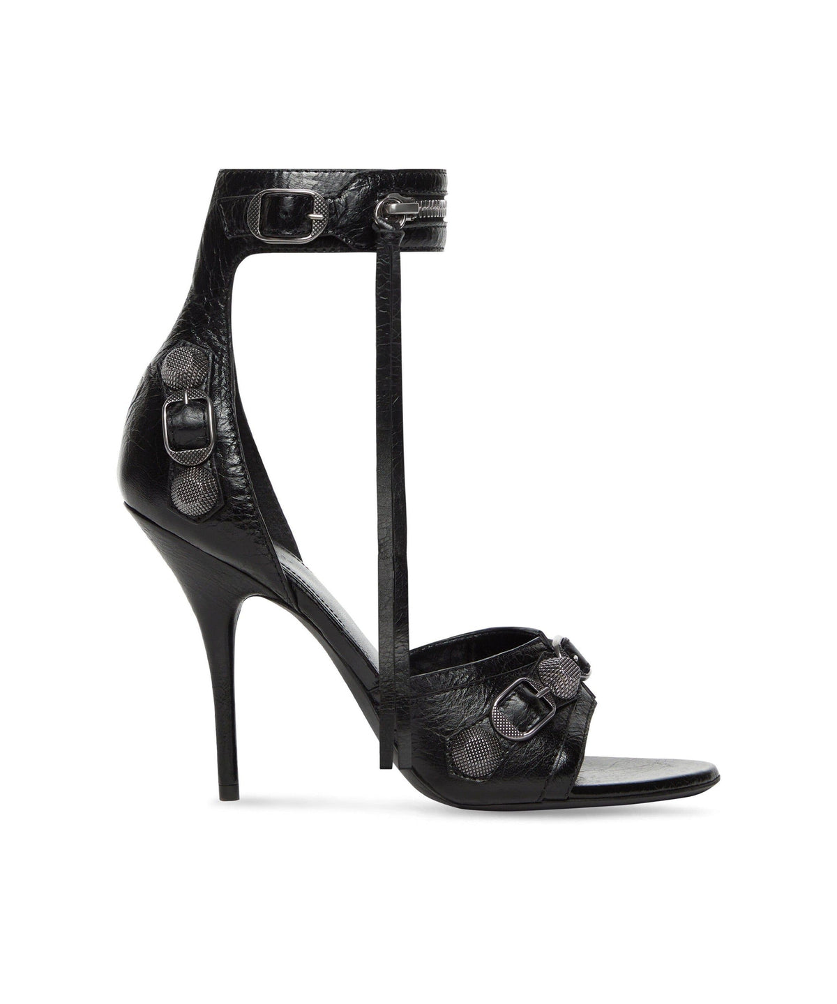 Cagole 110 Sandals - Black & Silver