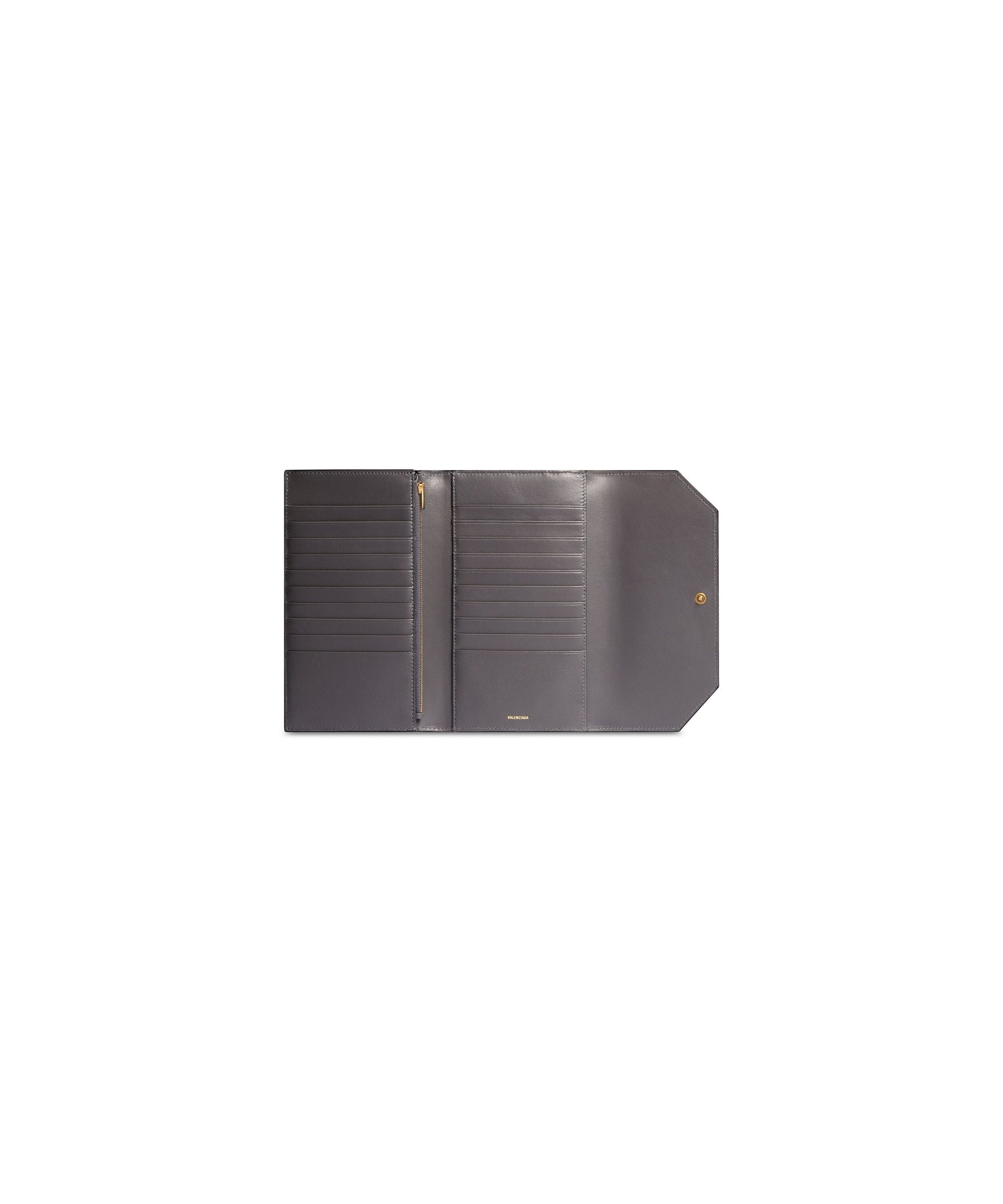 Envelope Slim Long Wallet - Black & Dark Grey