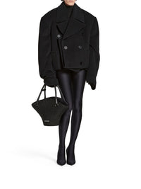 Beach black Medium Tote Bag - Black & Vrv