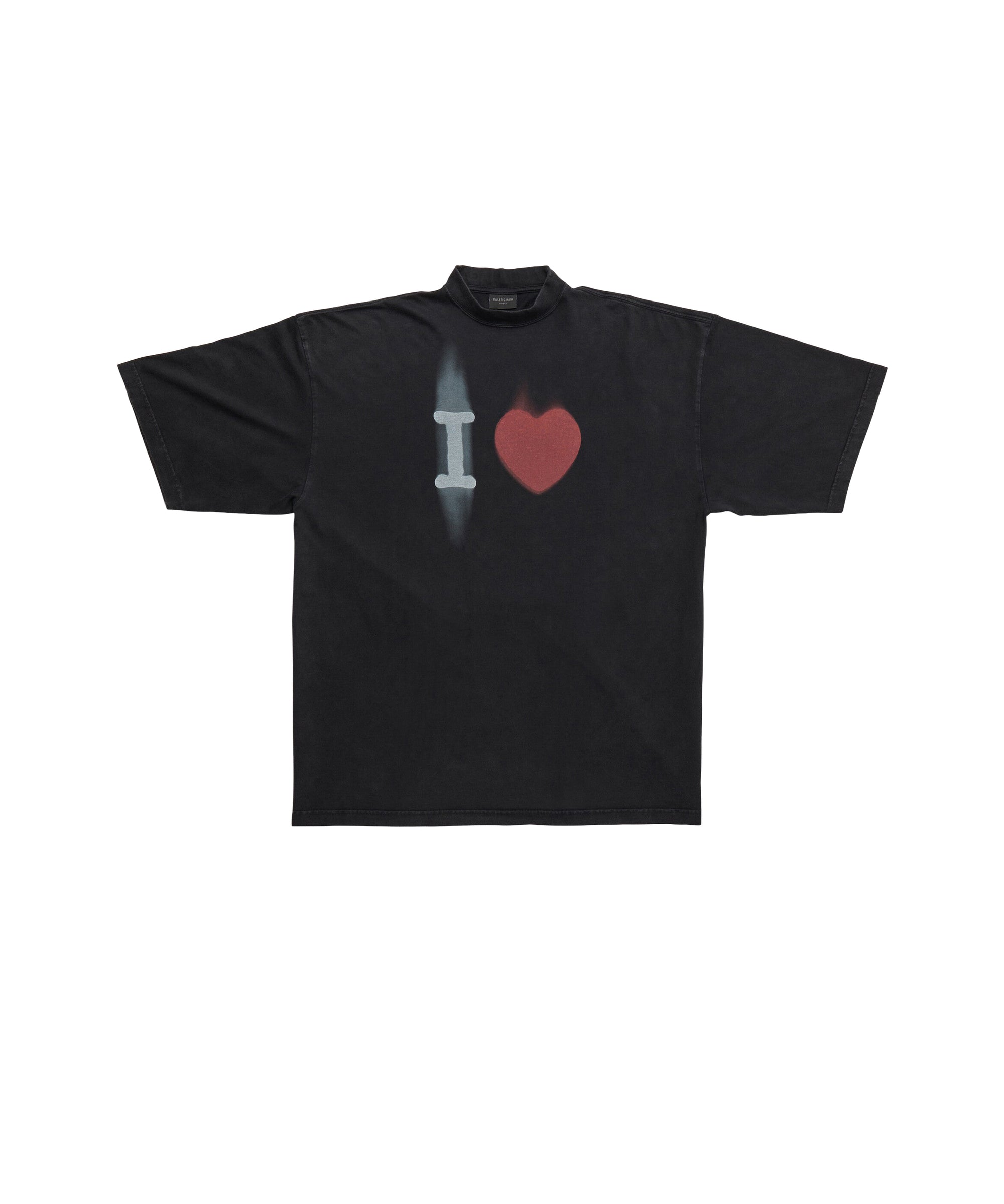 I Love T-Shirt - Washed Black & White