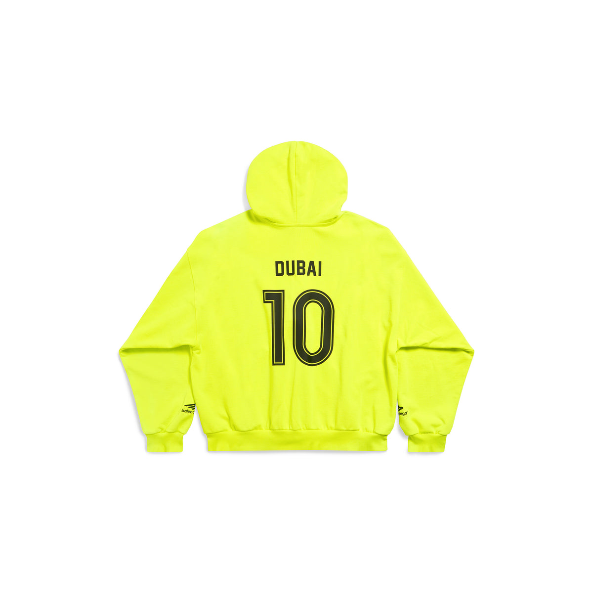 Dubai Soccer Zip-Up Hoodie - Fluo Yellow & Black