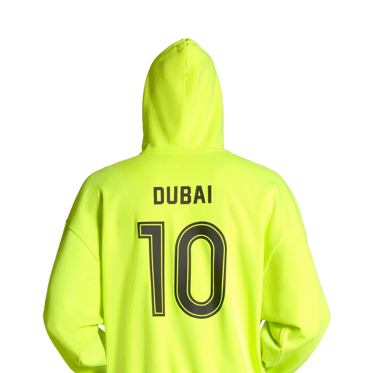 Dubai Soccer Zip-Up Hoodie - Fluo Yellow & Black