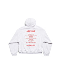 Balenciaga Music x Archives Series Connected Zip-Up Hoodie - Grey & Red