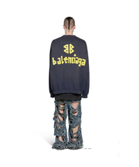 Tape Type Sweatshirt Oversized - Marine Blue