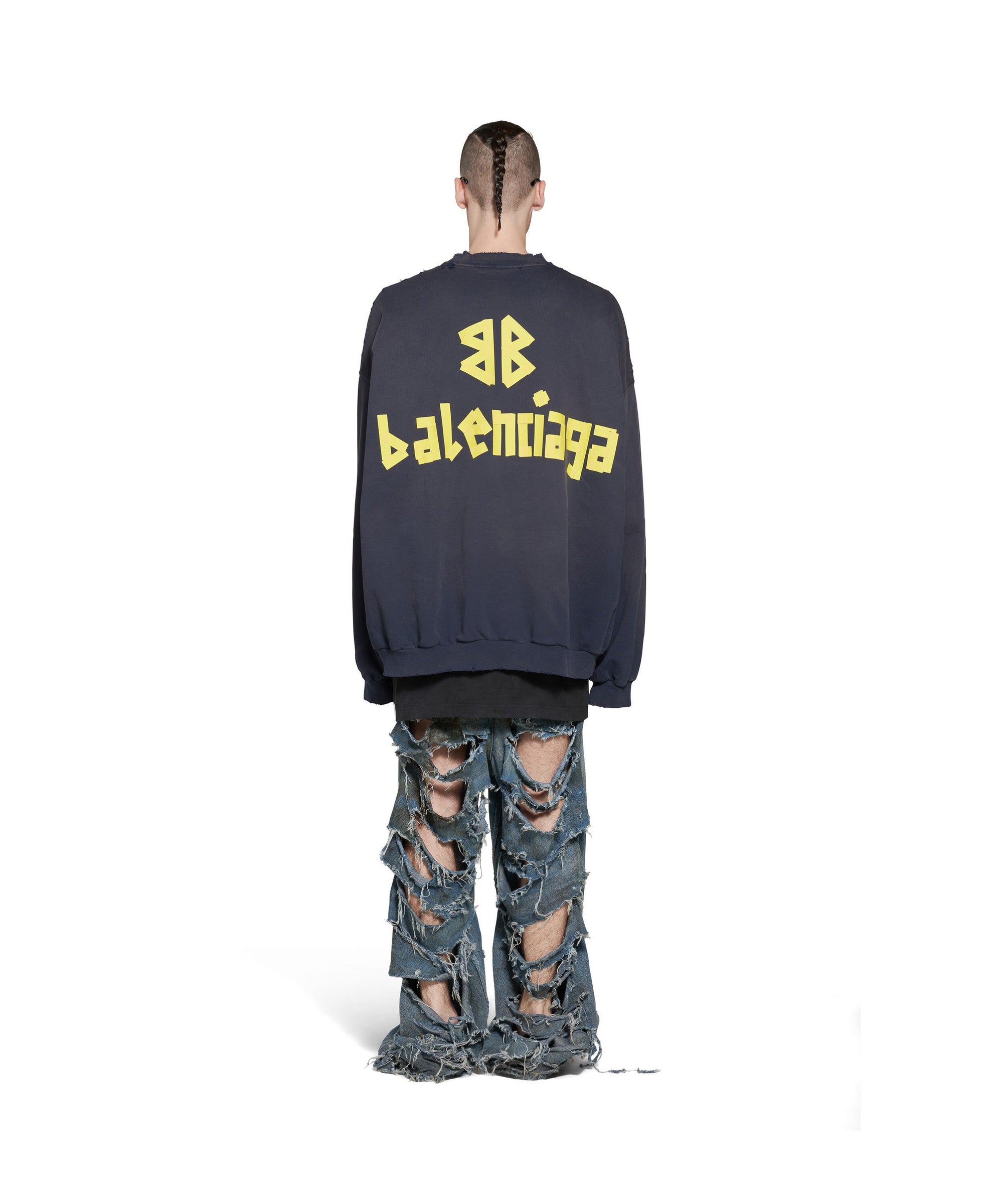 Tape Type Sweatshirt Oversized - Marine Blue