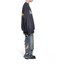 Tape Type Sweatshirt Oversized - Marine Blue