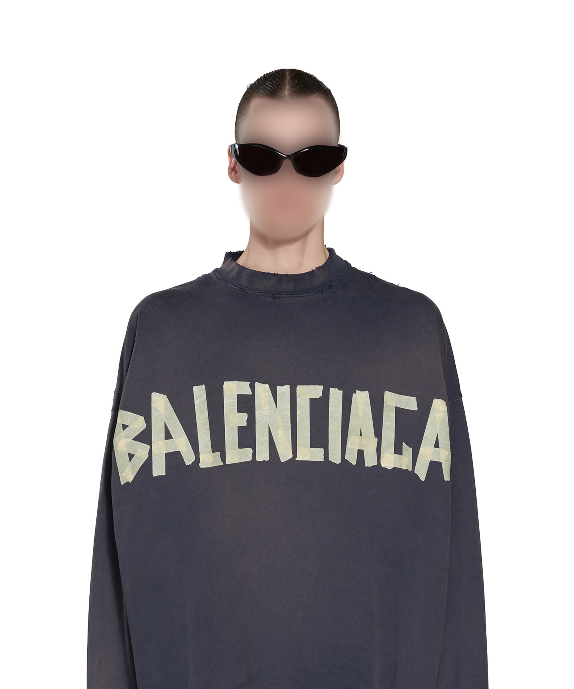 Tape Type Sweatshirt Oversized - Marine Blue