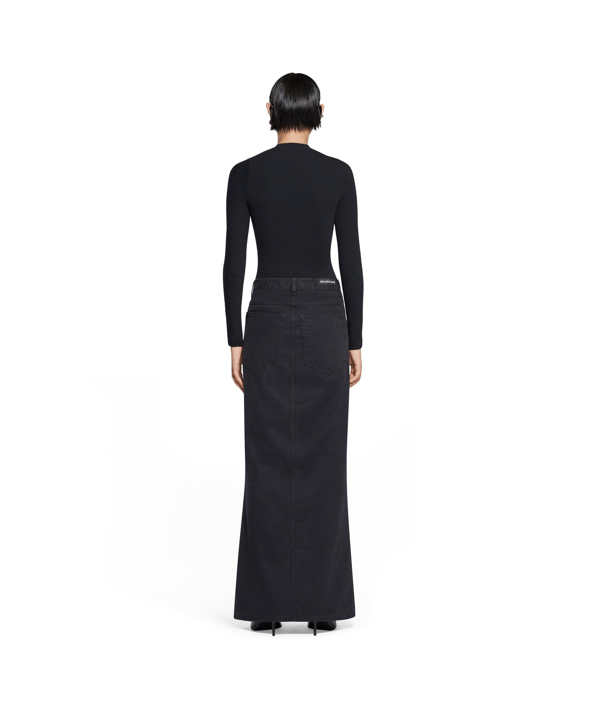Maxi Skirt - Peach Pitch Black