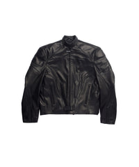 Oversized Biker Jacket - Black