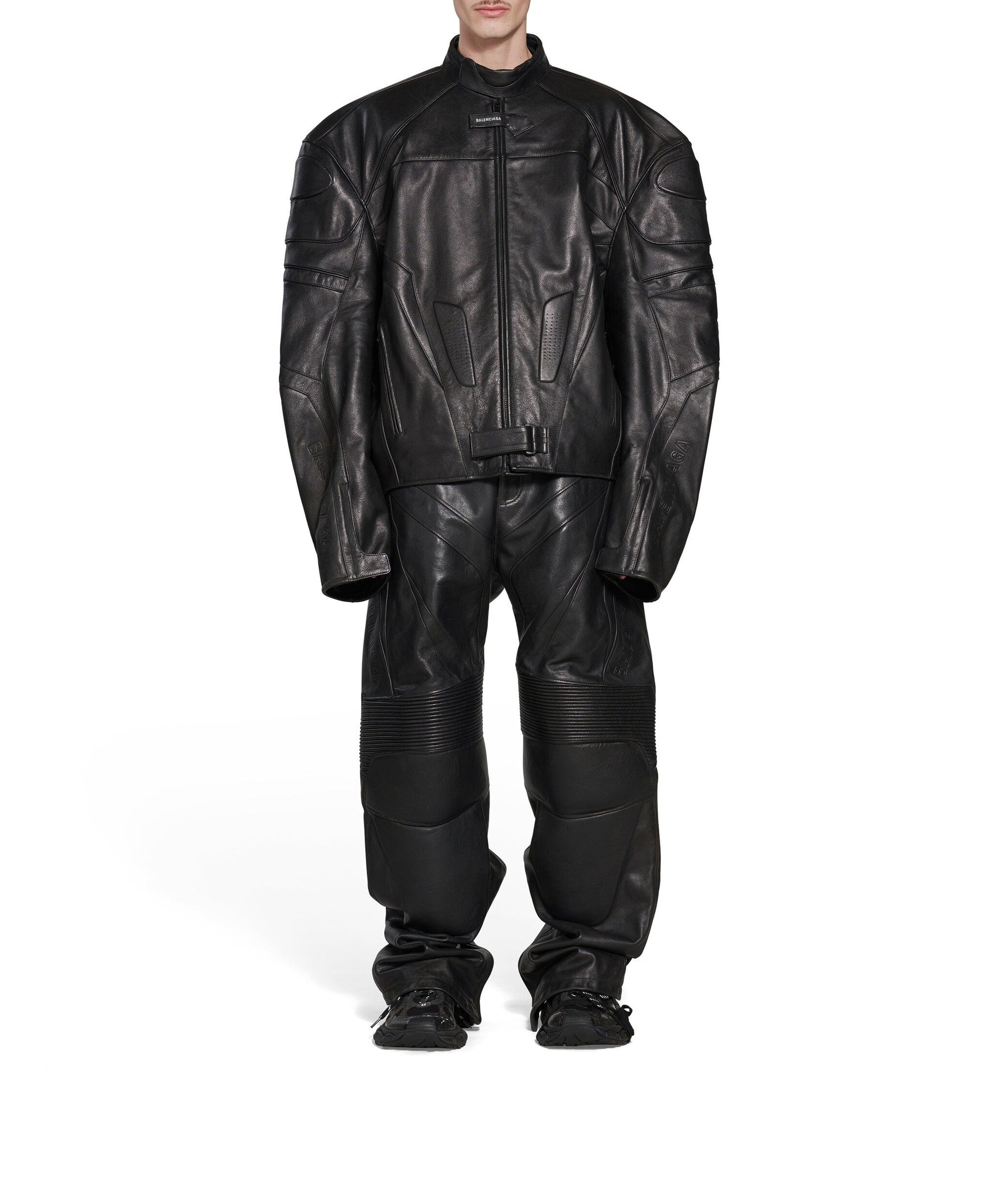 Oversized Biker Jacket - Black