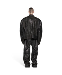 Oversized Biker Jacket - Black