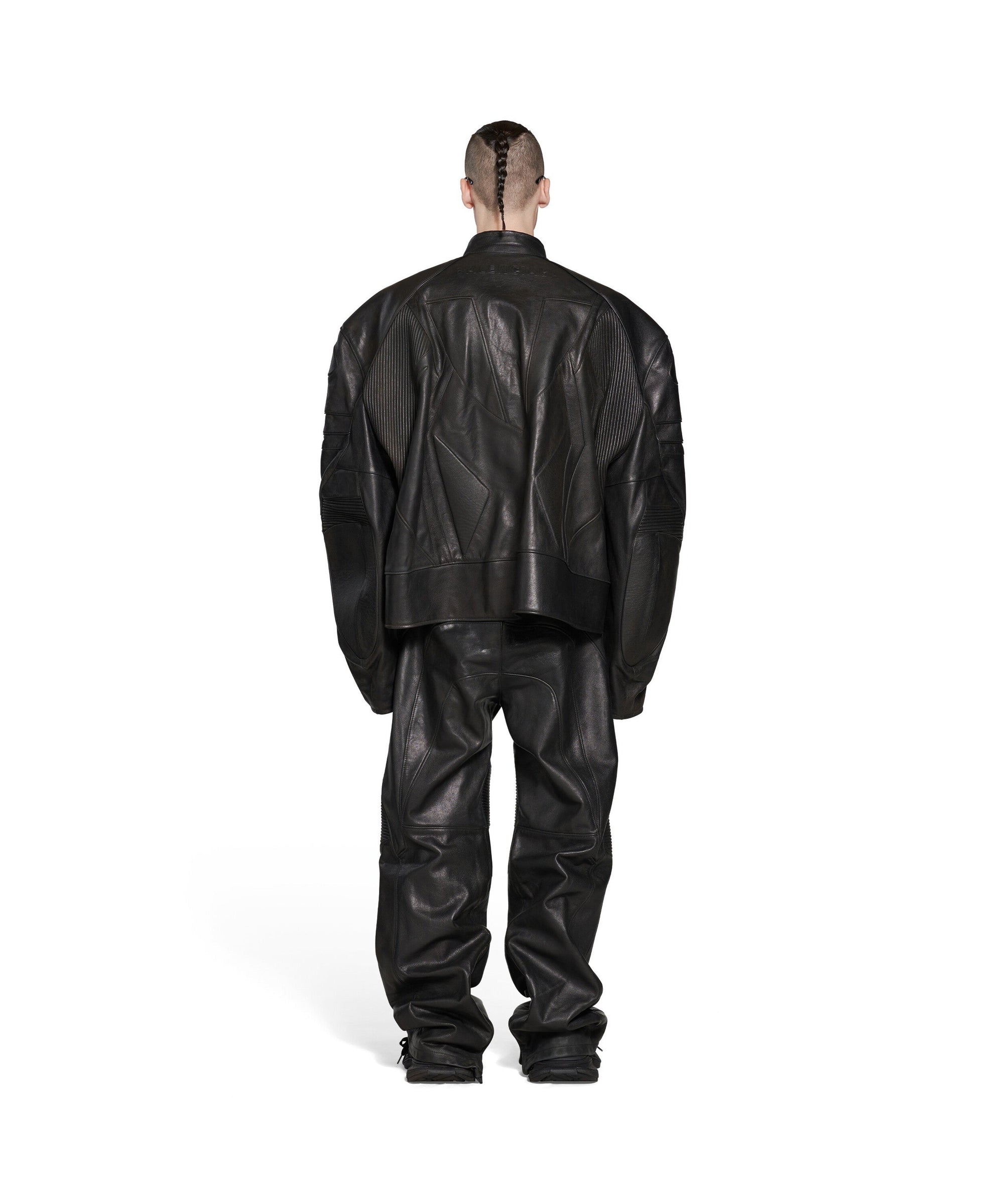 Oversized Biker Jacket - Black
