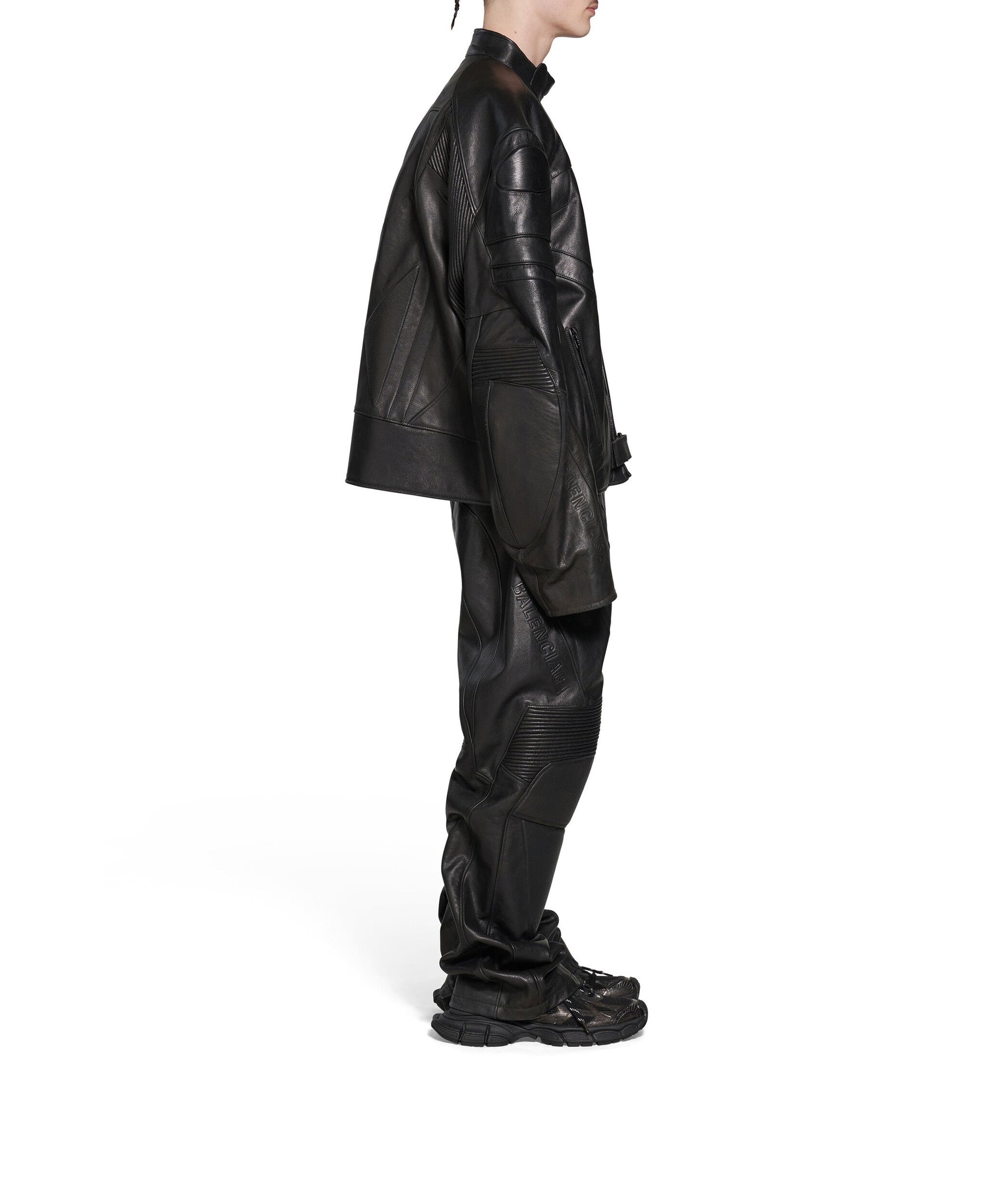 Oversized Biker Jacket - Black
