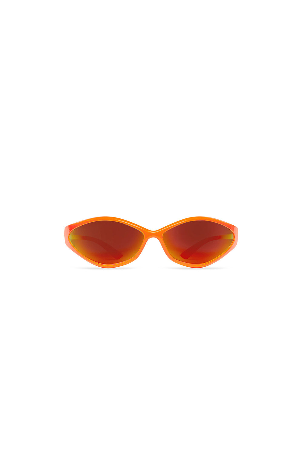 90s Oval neon orange Sunglasses - Neon Orange