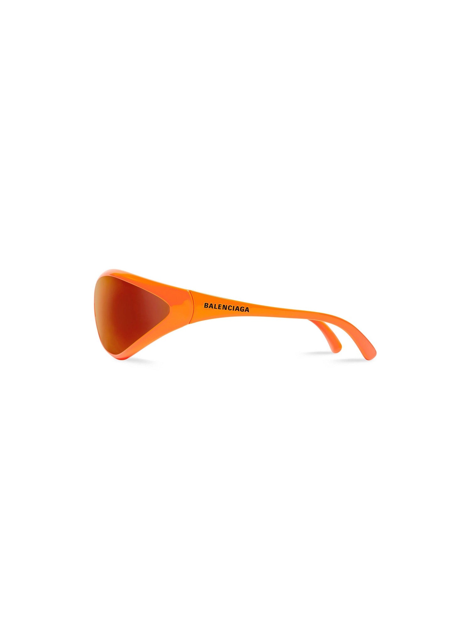 90s Oval neon orange Sunglasses - Neon Orange