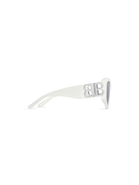 Dynasty XL D-Frame white & silver Sunglasses - White & Silver