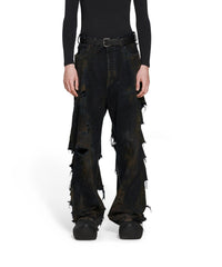 Super Destroyed Baggy Pants - Flat Black